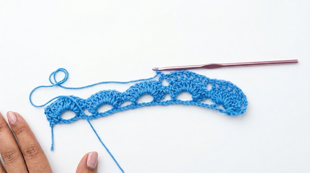 Crochet Flower Scarf Pattern