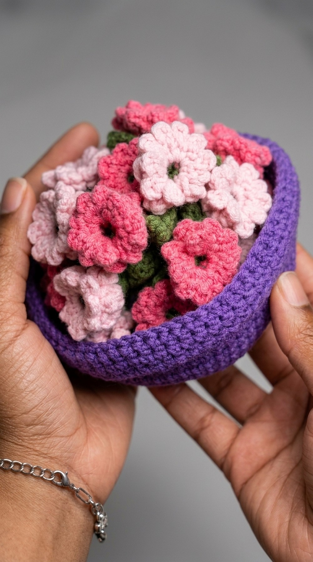 Crochet Flower Coaster Pot Pattern