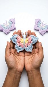 Crochet Butterfly Keychain Pattern