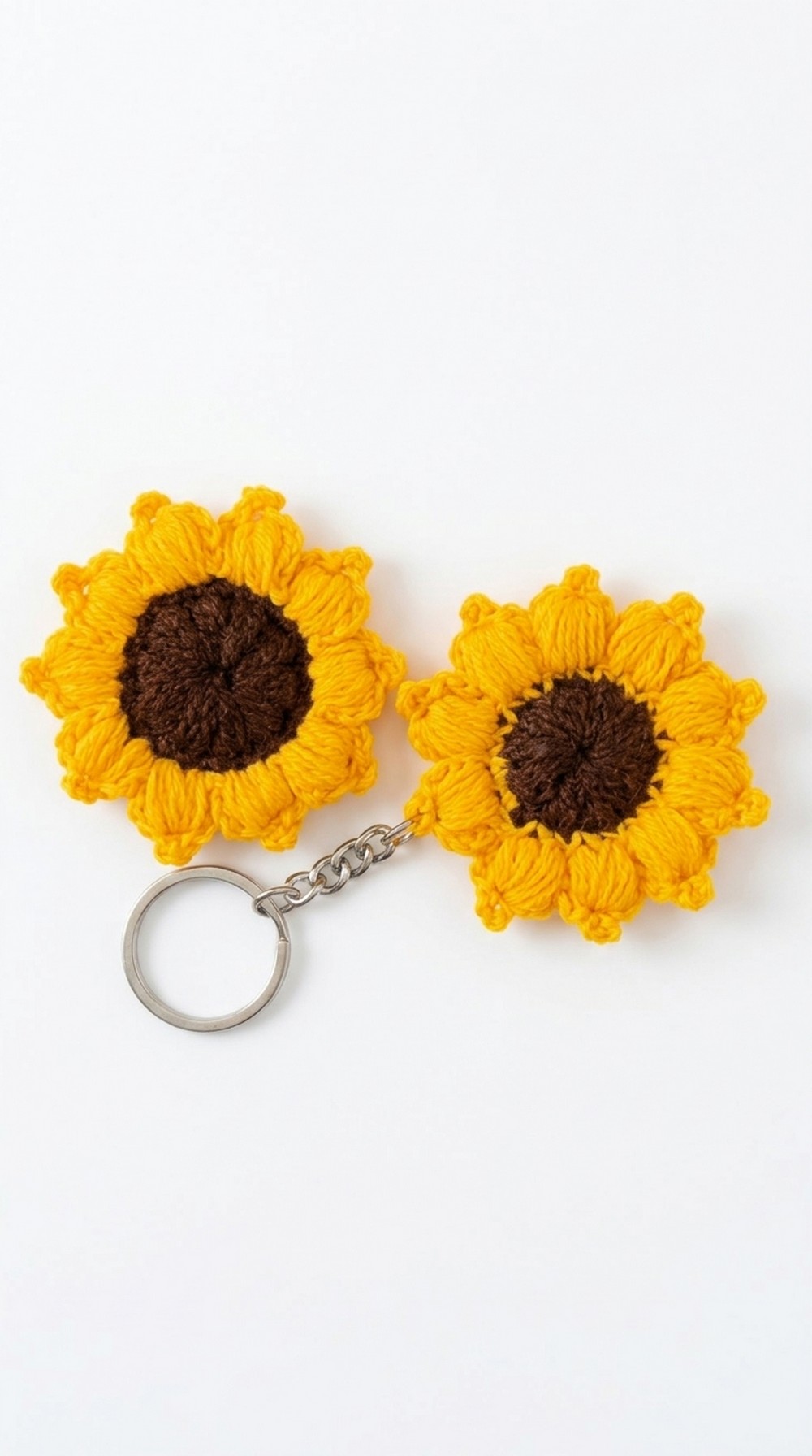 Crochet Sunflower Keychain Pattern