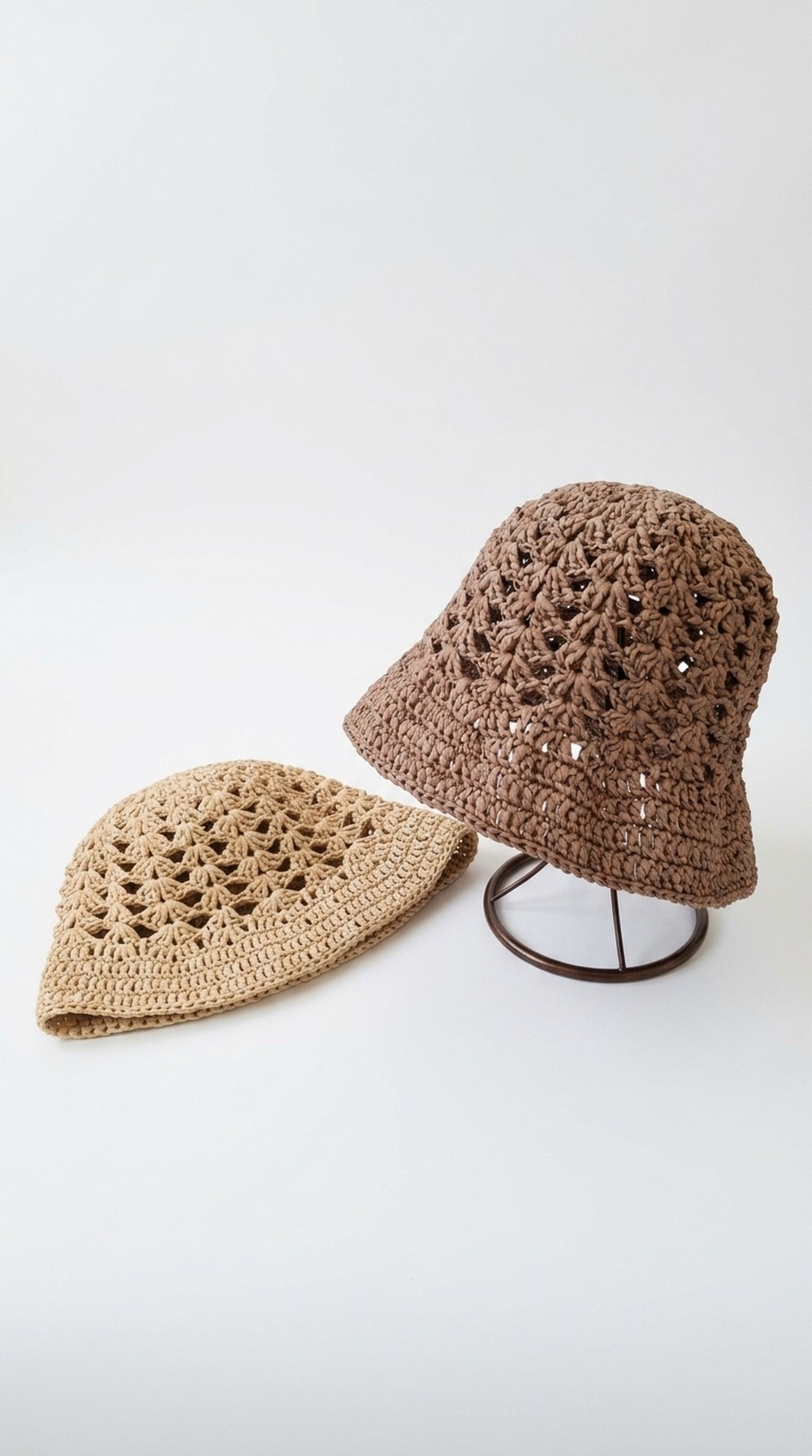 Crochet Raffia Bucket Hat Pattern