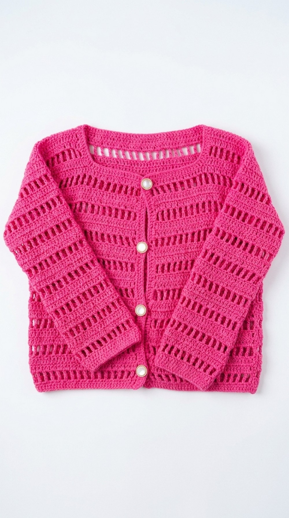 Crochet Mesh Cardigan Pattern