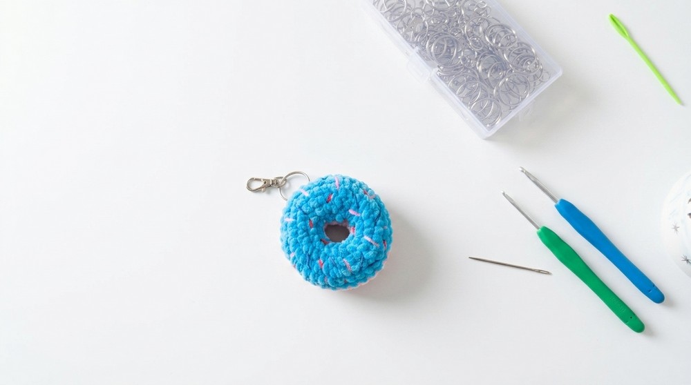 Crochet Donut Keychain Pattern