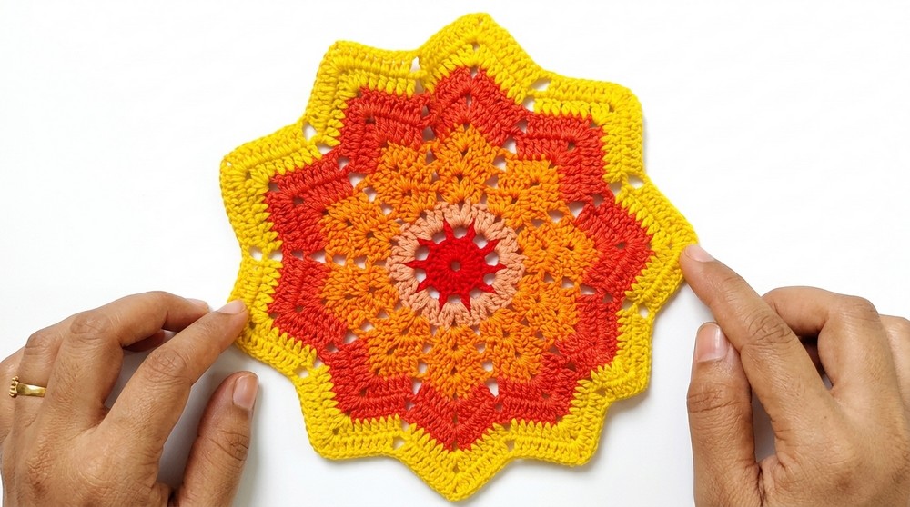 Crochet Maple Leaf Coaster Pattern