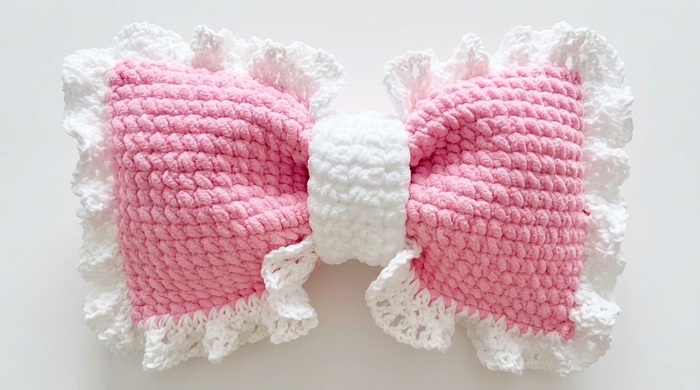 Crochet Bow Cushion Pattern