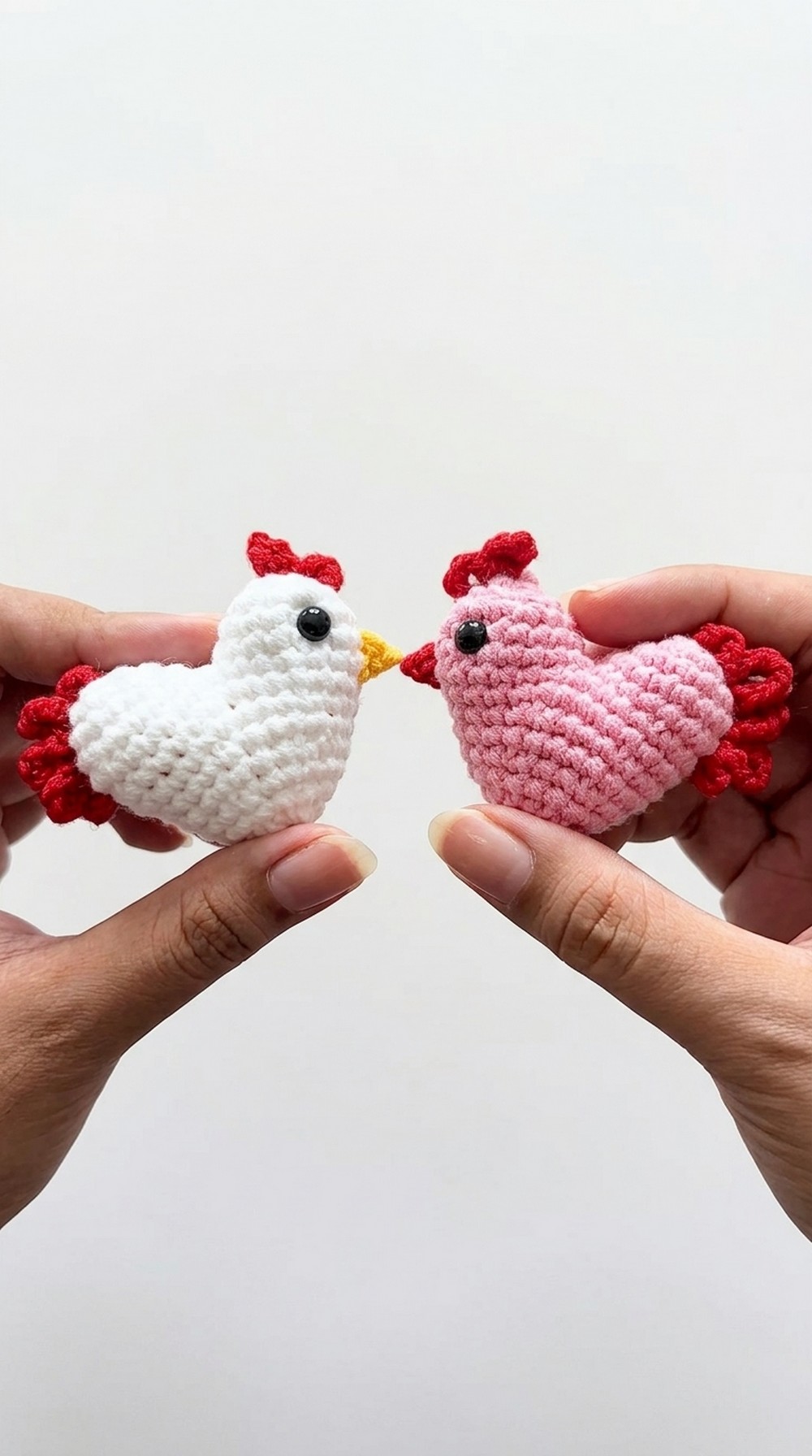 Crochet Heart Chicken Keychain Pattern