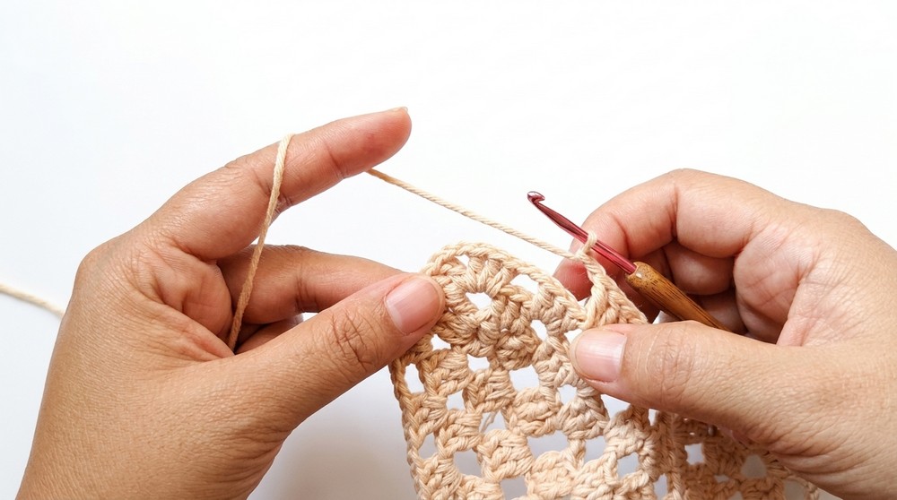 Crochet Heart Motif Table Mat Pattern