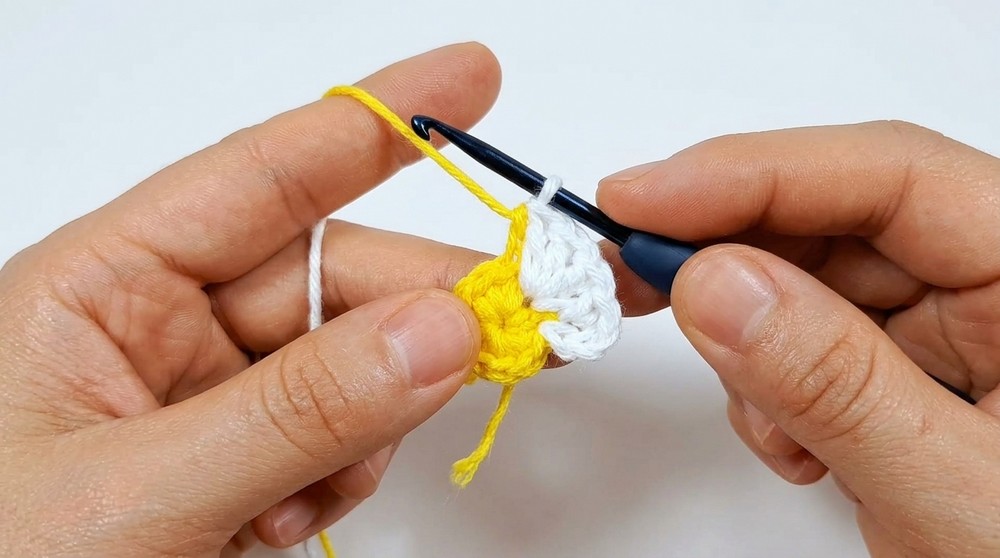 Crochet Flower Keychain Pattern