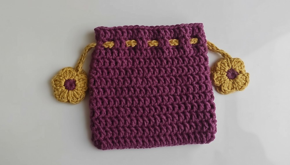 Crochet Flower Bag Pouch Pattern