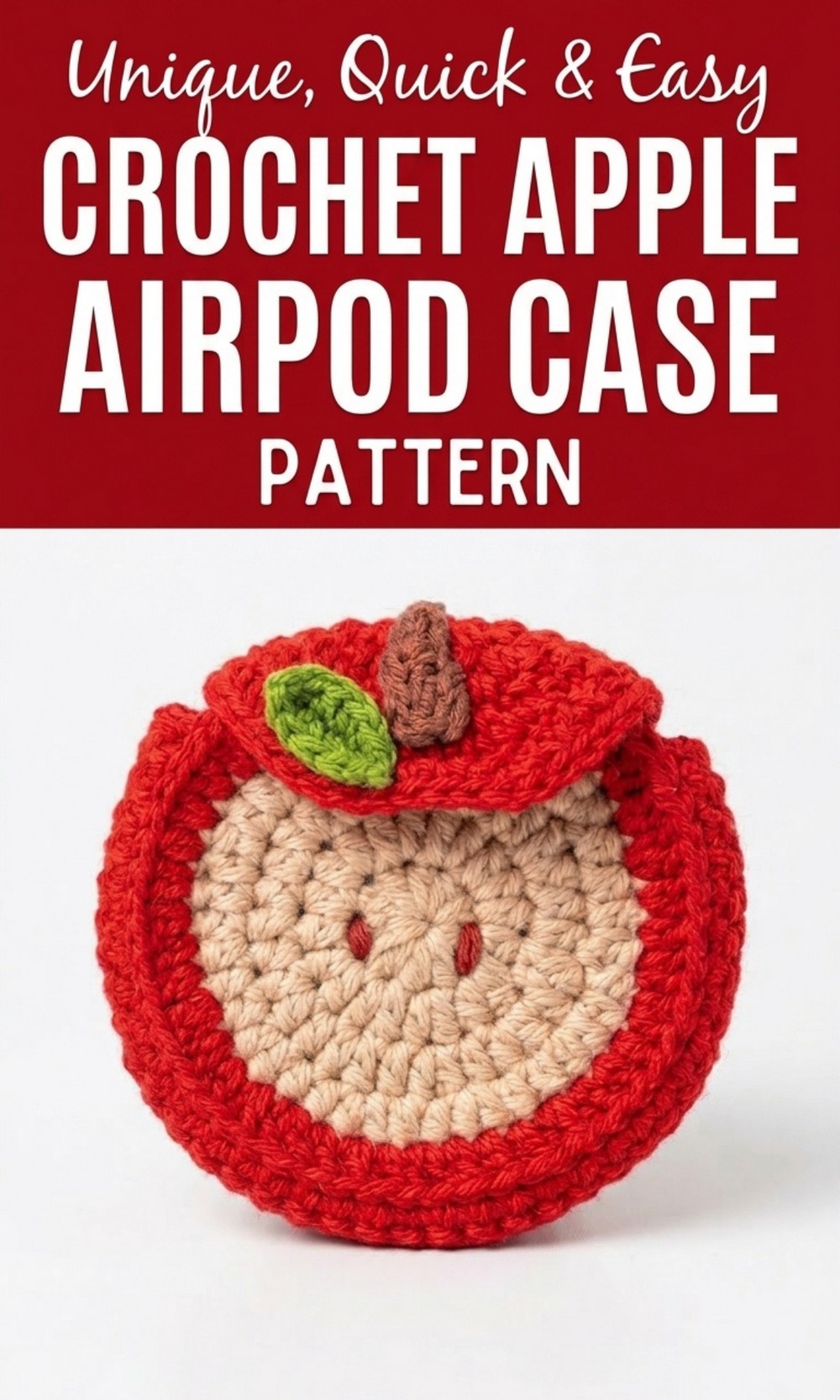 Crochet Apple Airpod Case Pattern