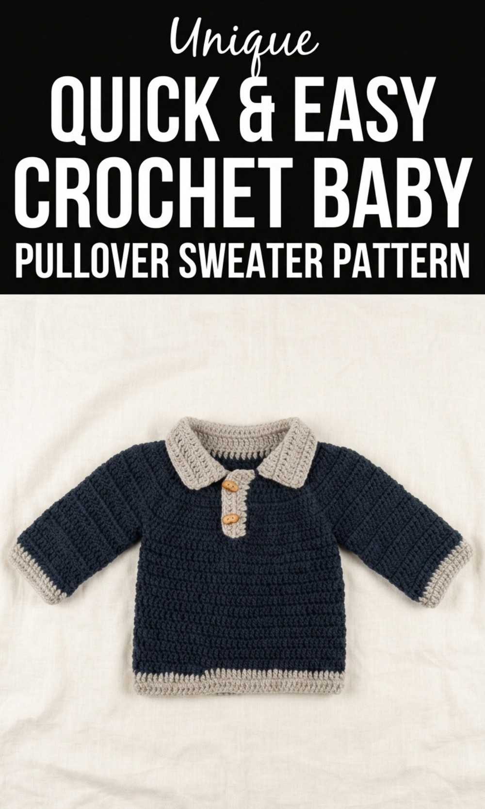 Crochet Baby Pullover Sweater Pattern