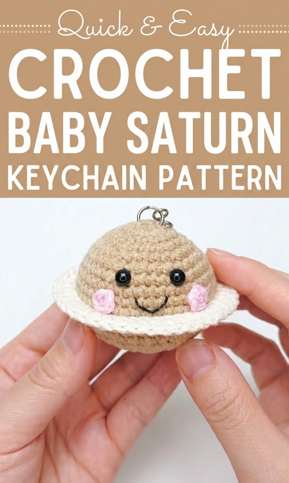 Crochet Baby Saturn Keychain Pattern