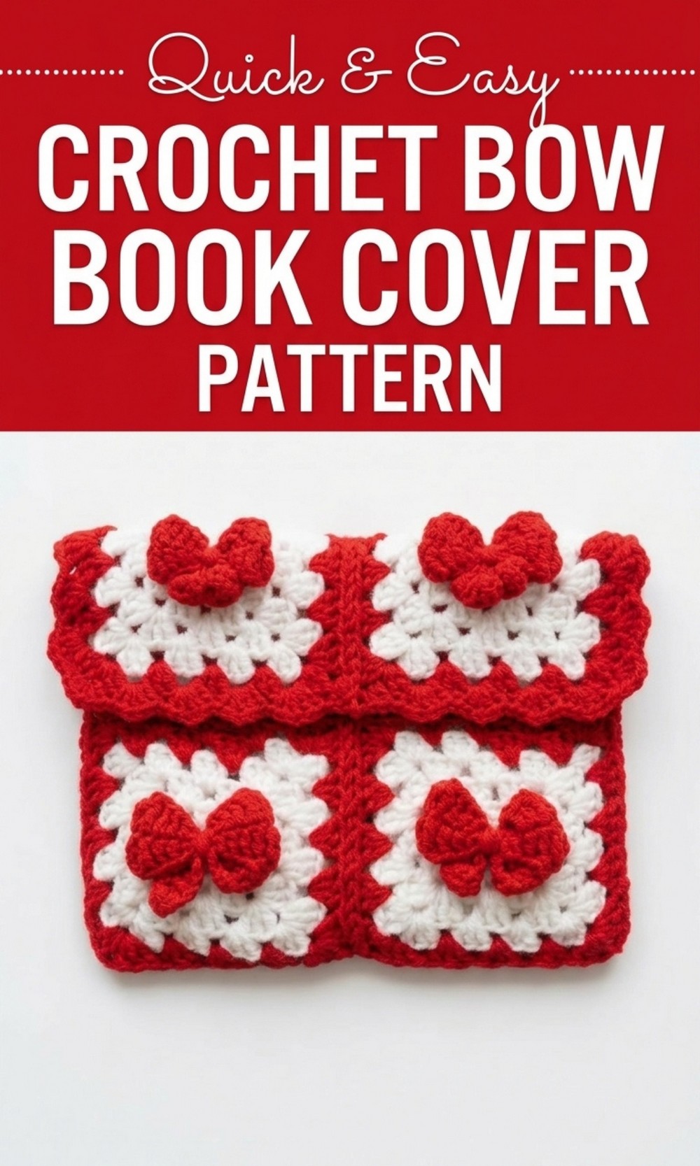 Crochet Bow Book Cover Pattern