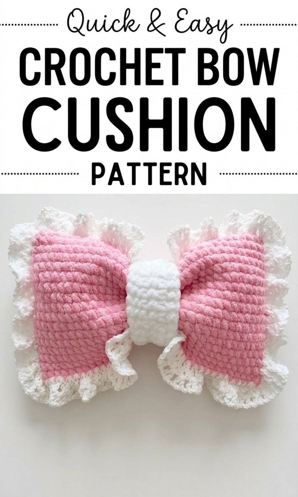 Crochet Bow Cushion Pattern