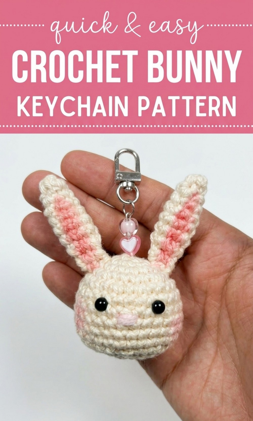 Crochet Bunny Keyhain Pattern