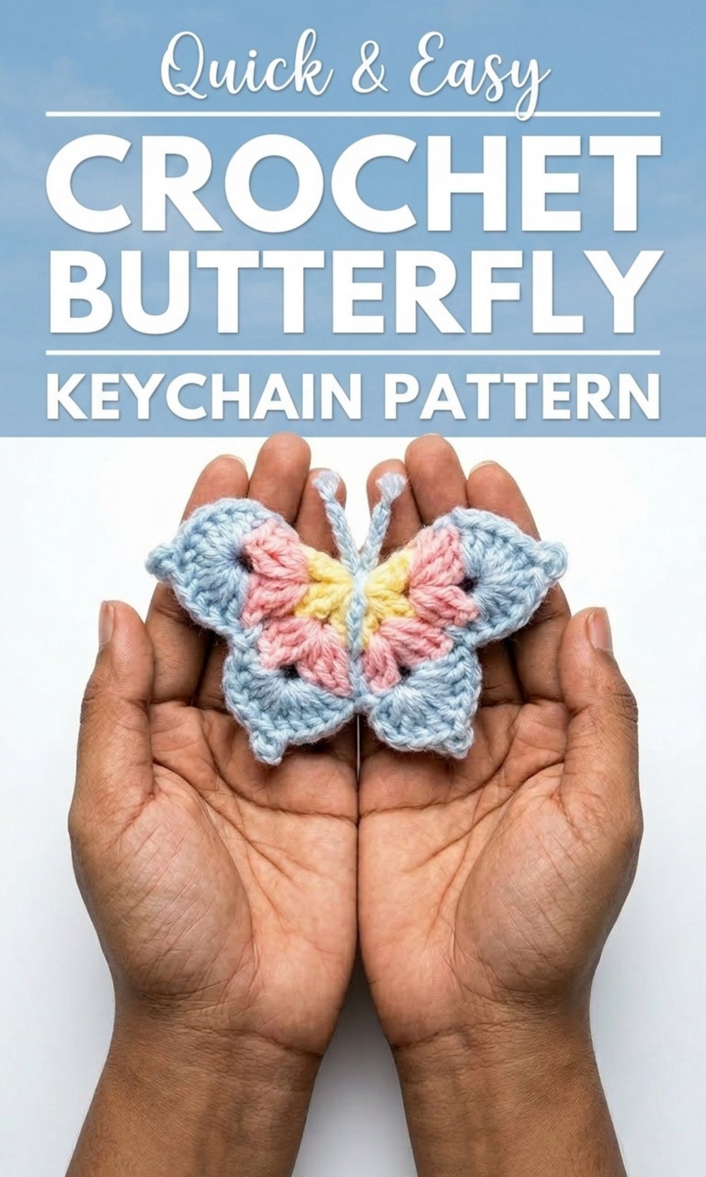 Crochet Butterfly Keychain Pattern