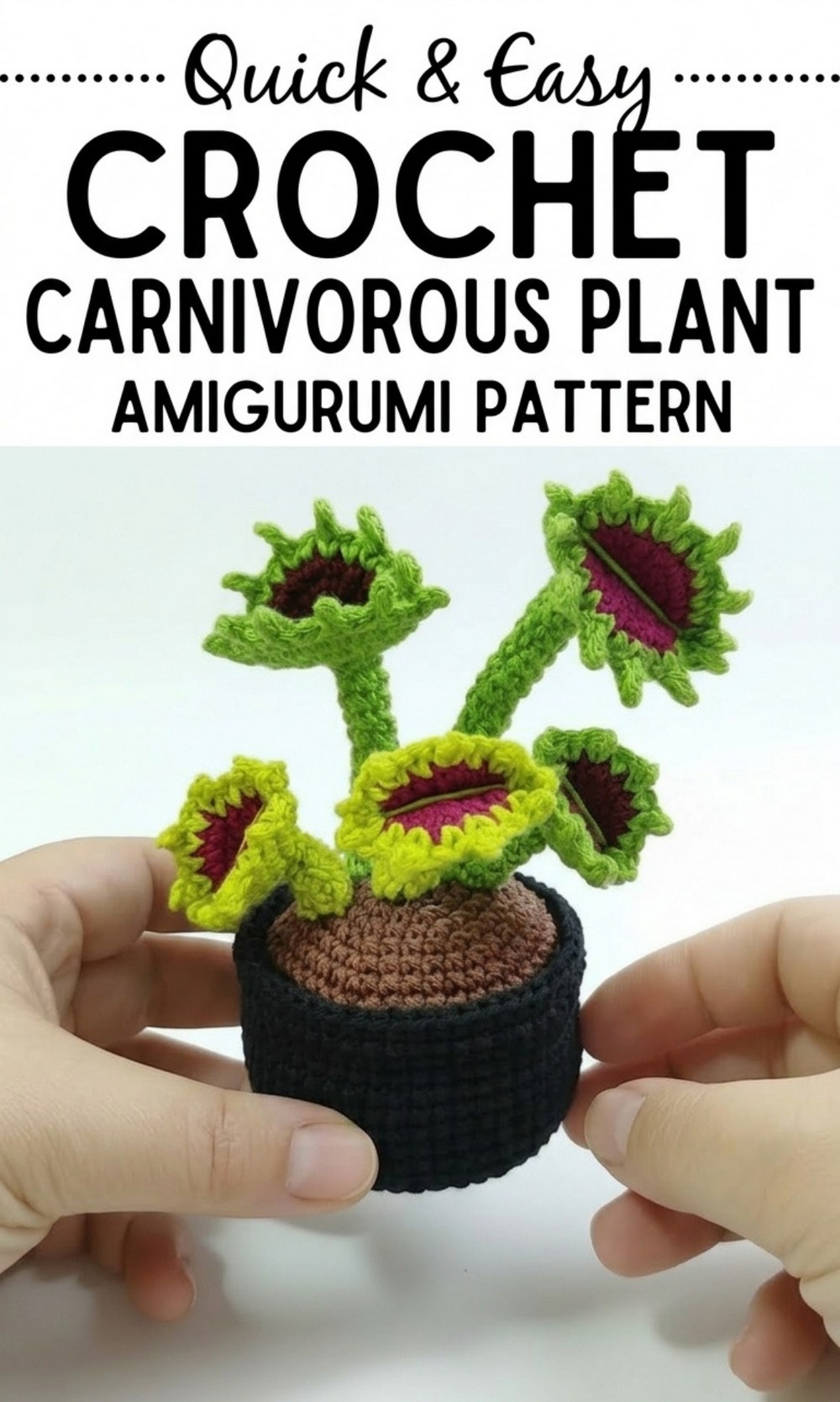 Crochet Carnivorous Plant Amigurumi Pattern