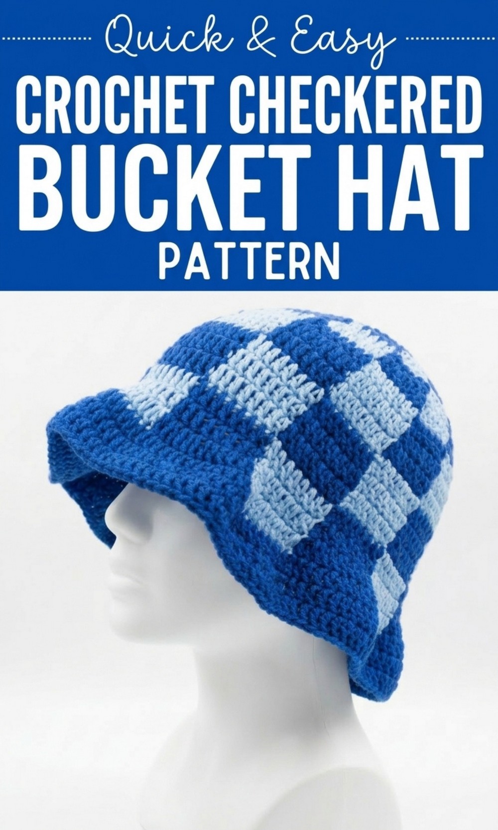 Crochet Checkered Bucket Hat Pattern