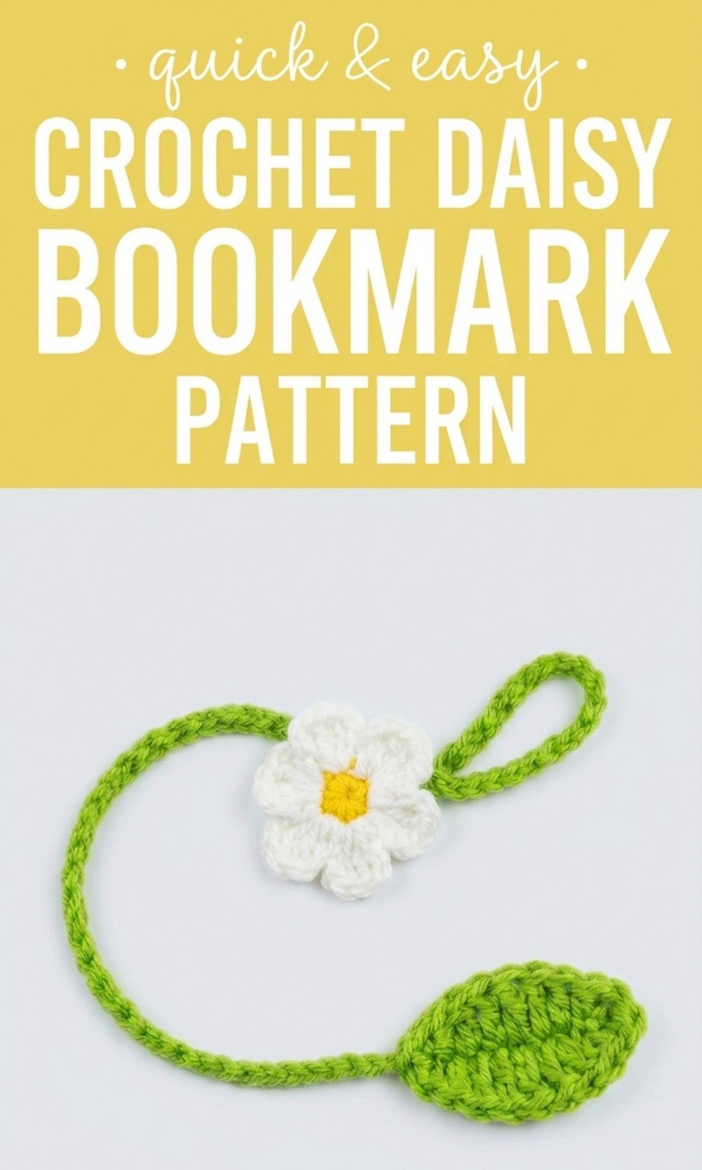 Crochet Daisy Bookmark Pattern