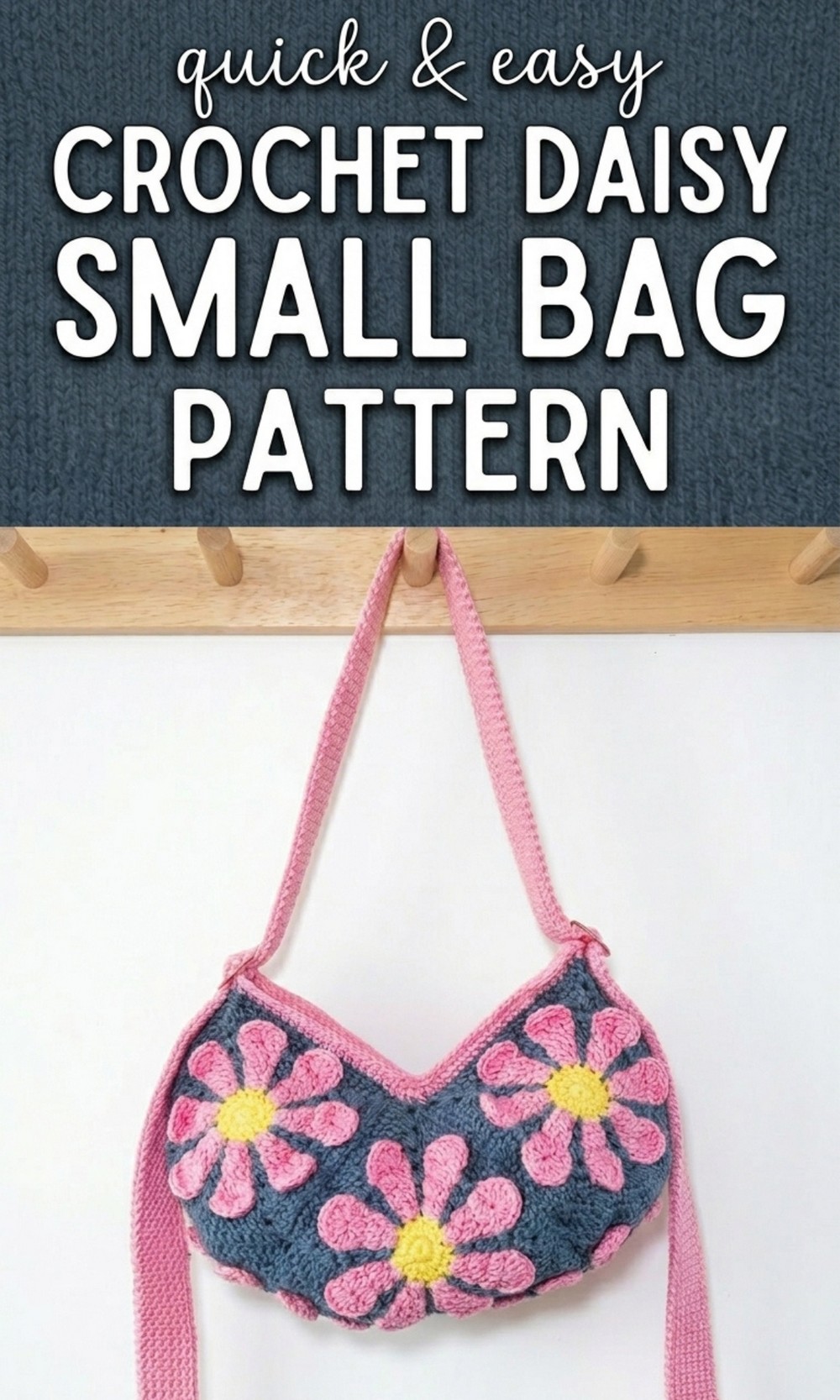 Crochet Daisy Small Bag Pattern