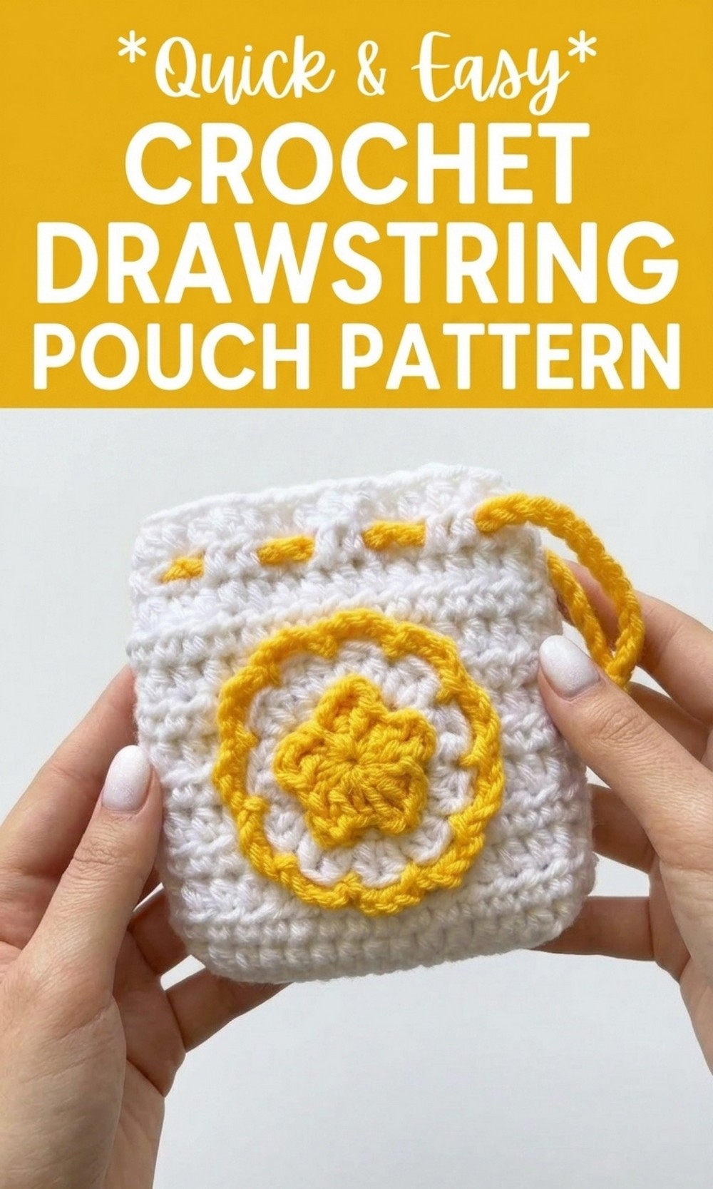 Crochet Drawstring Pouch Pattern