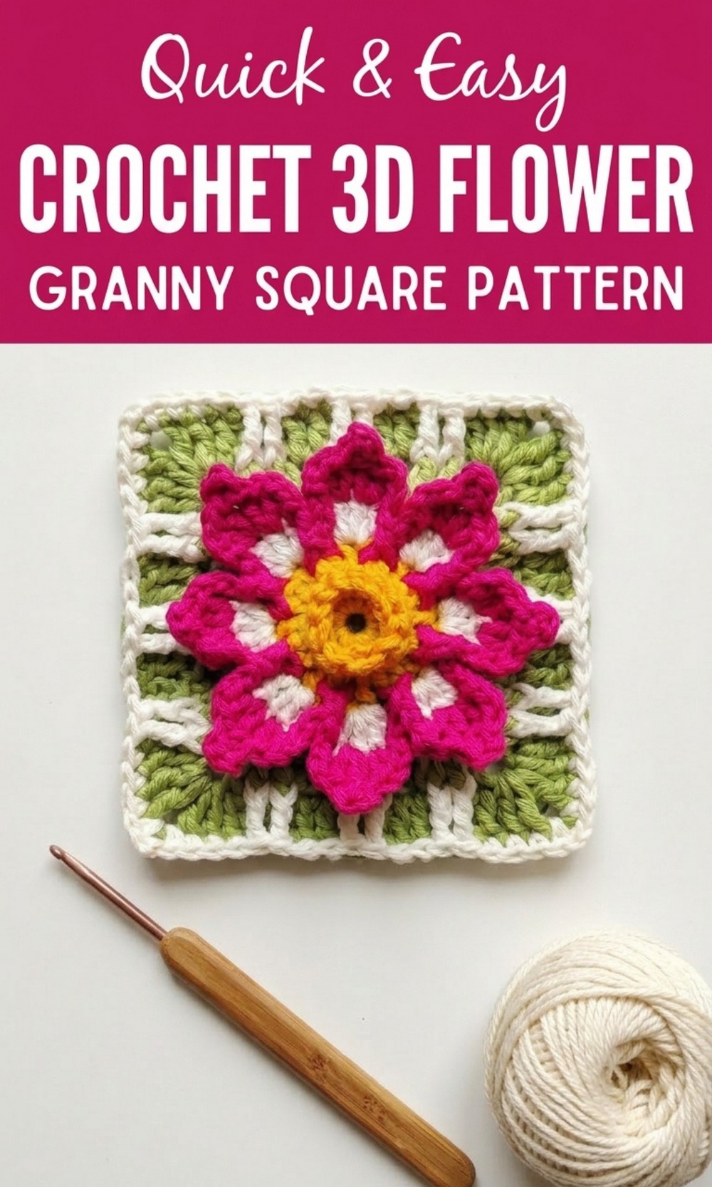 Crochet Flower Granny Square Pattern