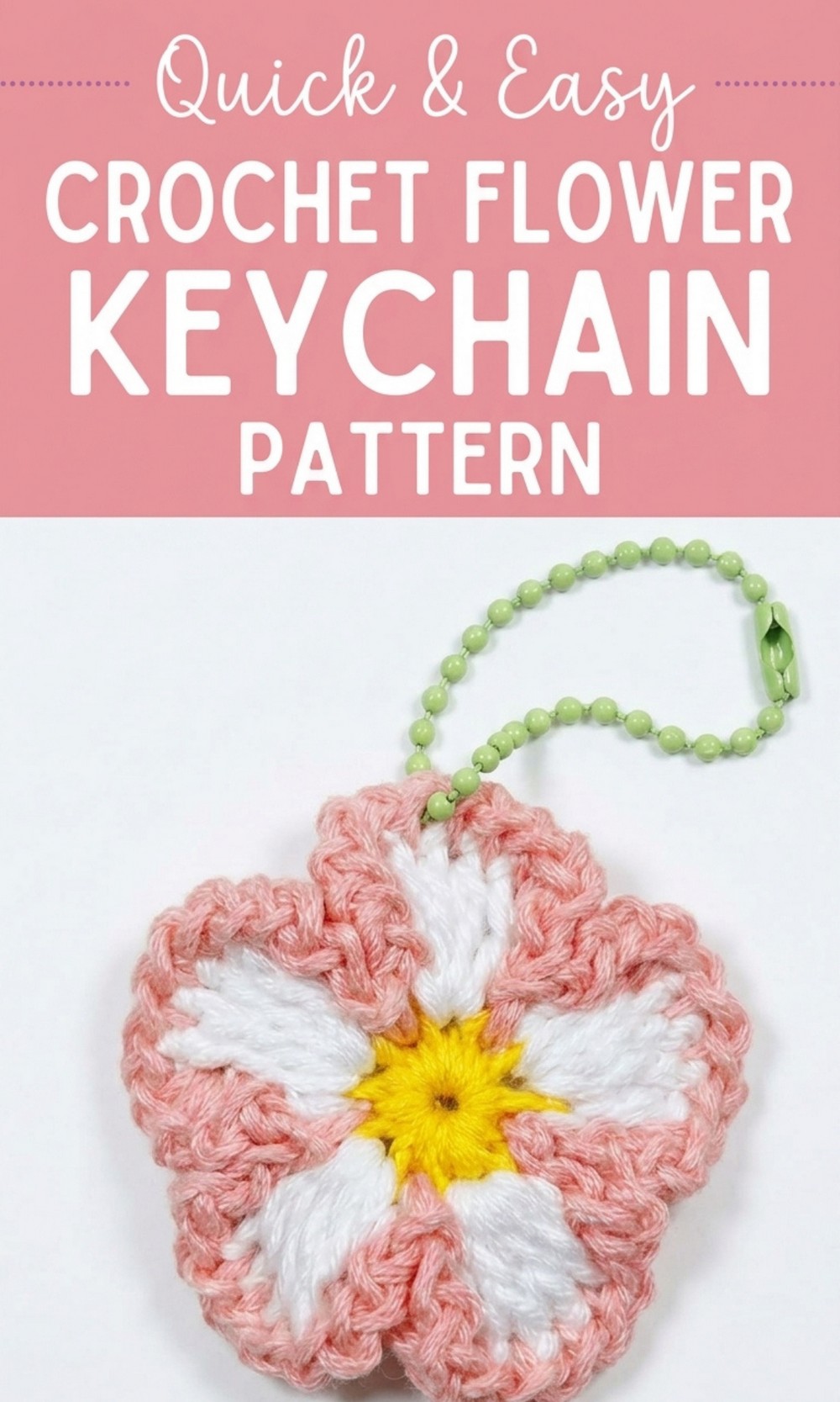 Crochet Flower Keychain Pattern