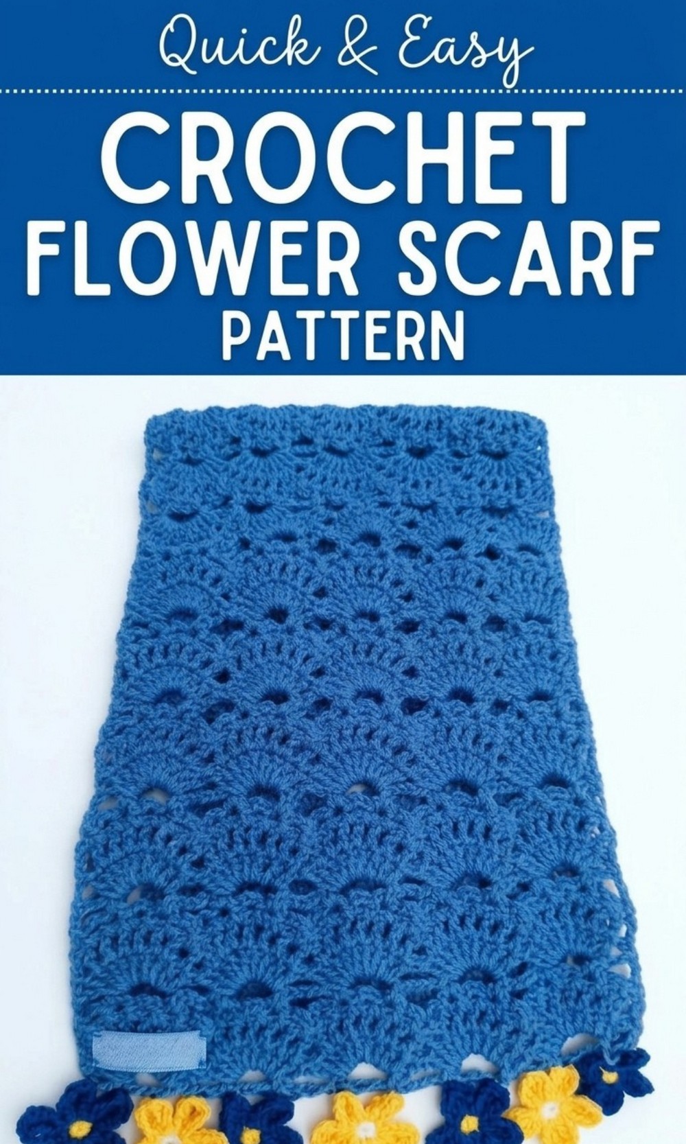 Crochet Flower Scarf Pattern