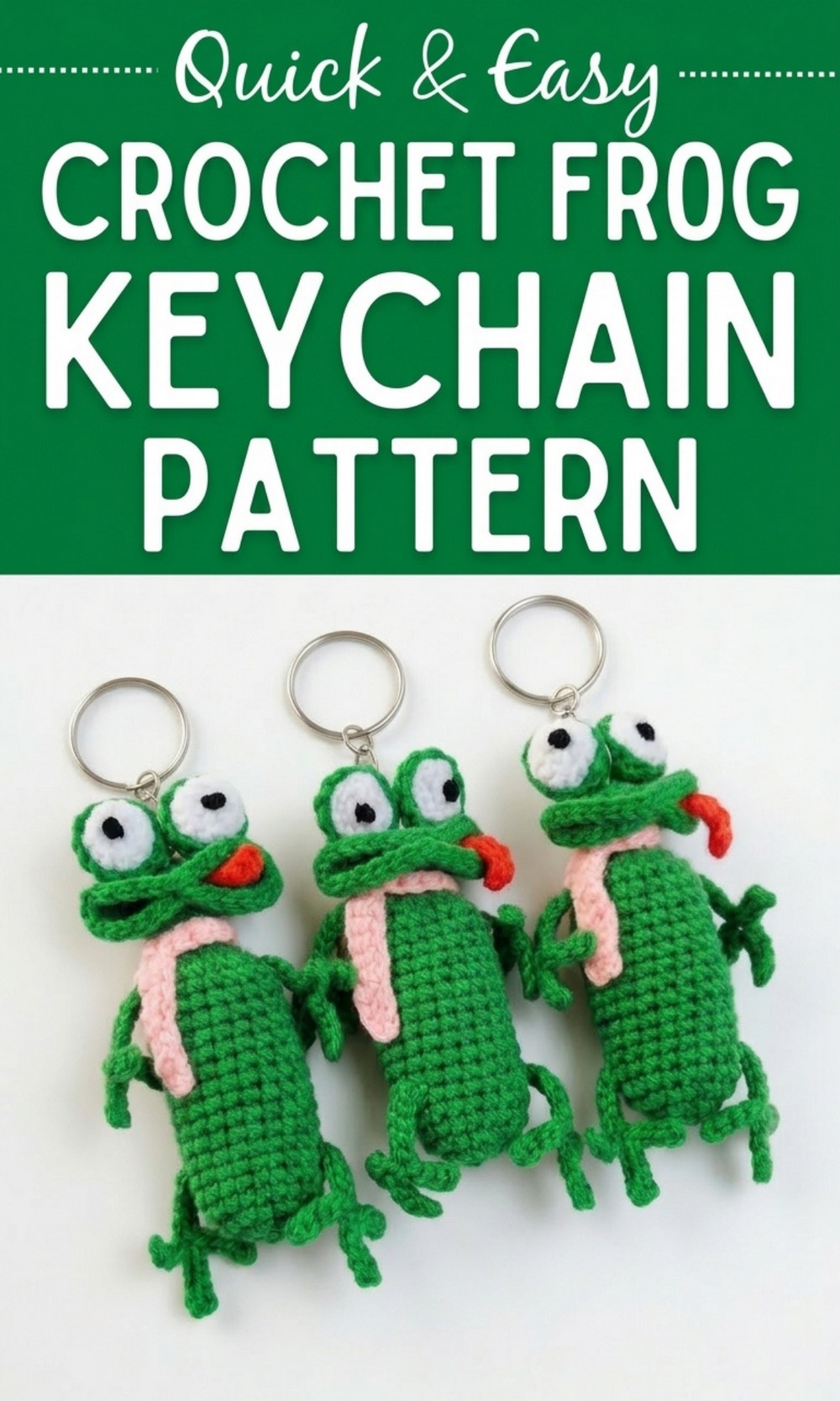 Crochet Frog Keychain Pattern