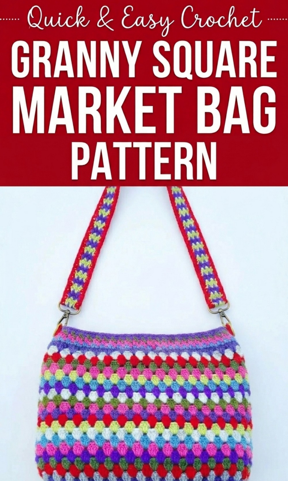 Crochet Granny Square Market Bag Pattern