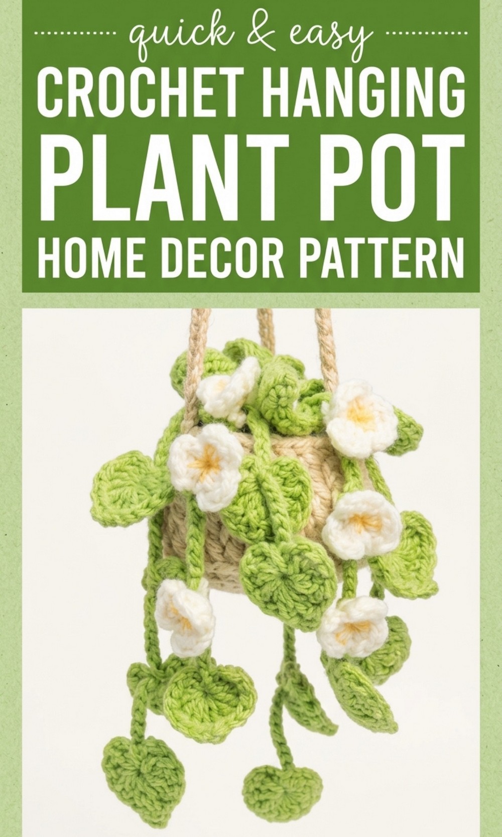 Crochet Hanging Plant Pot Home Decor Pattern