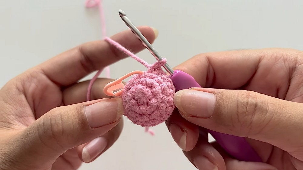 Crochet Heart Chicken Keychain Pattern