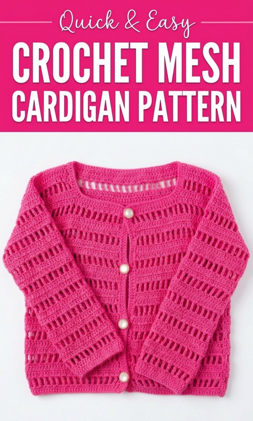 Crochet Mesh Cardigan Pattern