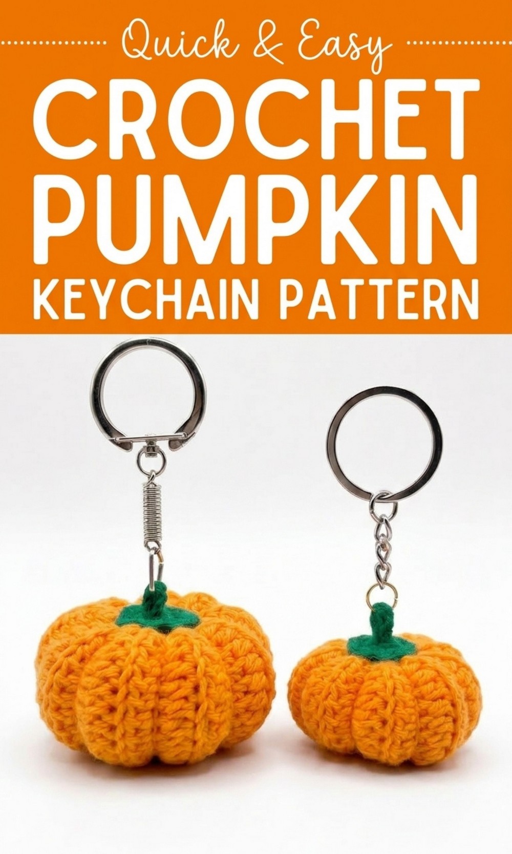 Crochet Pumpkin Keychain Pattern