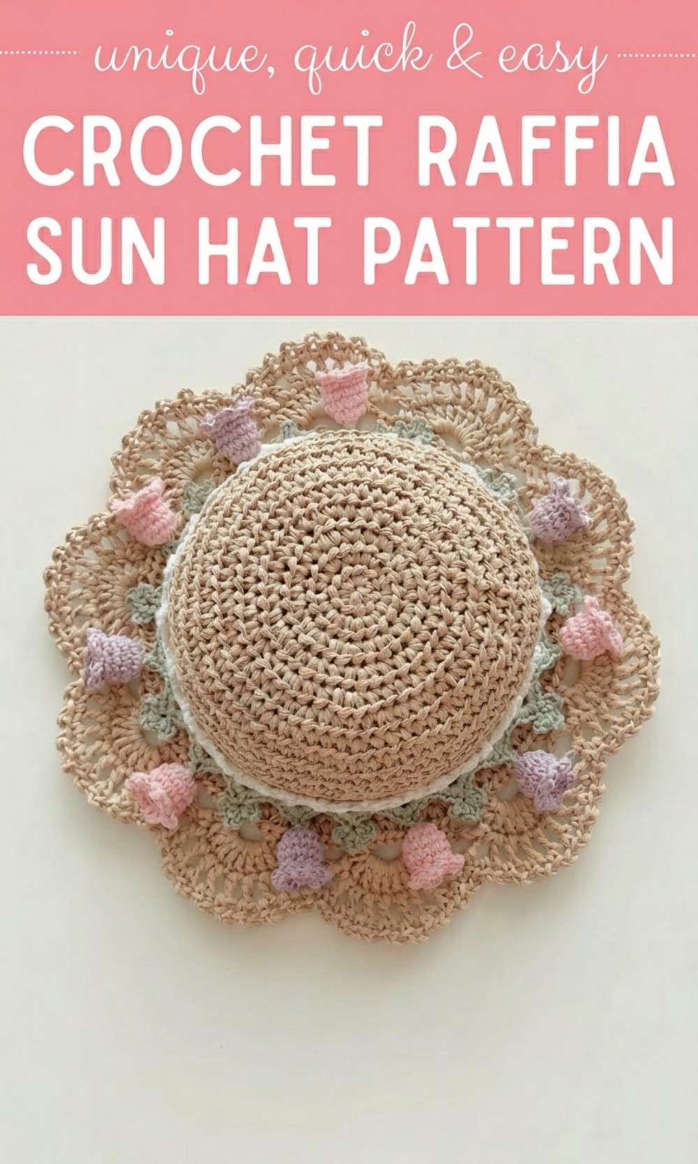 Crochet Raffia Sun Hat Pattern