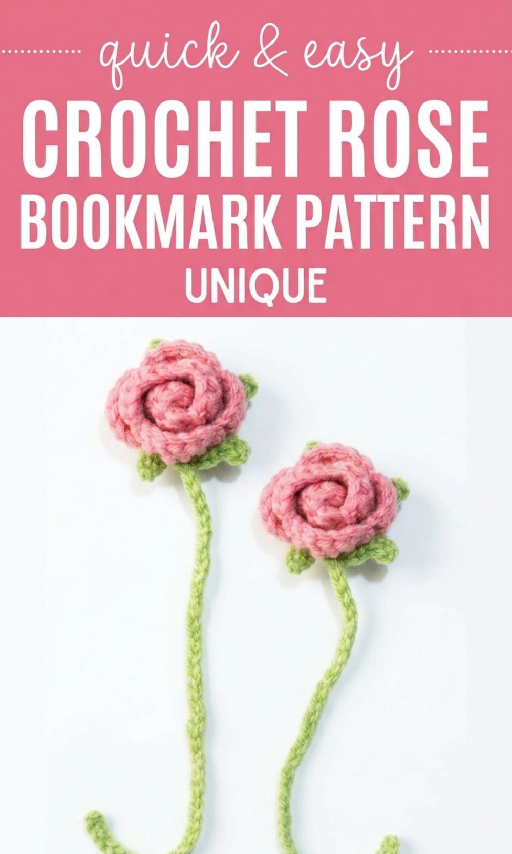 Crochet Rose Bookmark Pattern