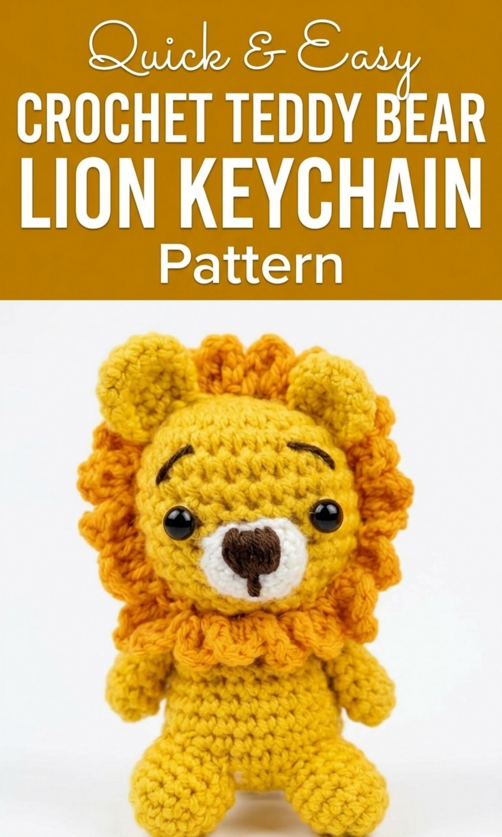 Crochet Teddy Bear Lion Keychain Pattern