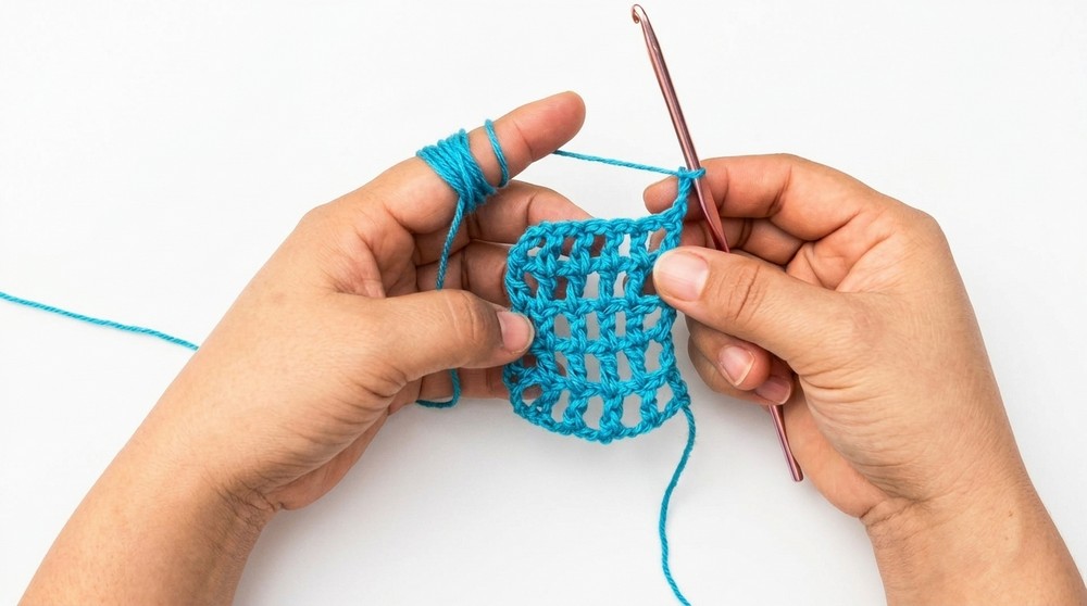 Crochet Mesh Headband Pattern