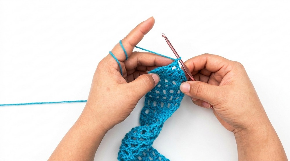 Crochet Mesh Headband Pattern