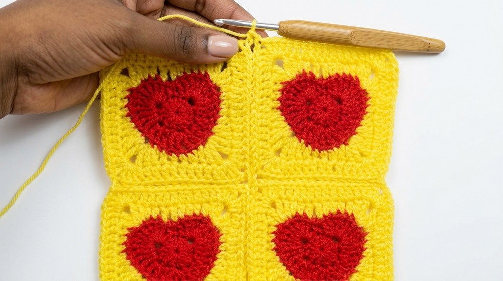 Crochet Granny Heart Polo Shirt Pattern