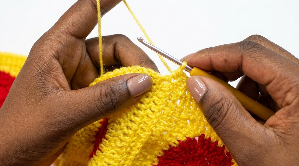 Crochet Granny Heart Polo Shirt Pattern