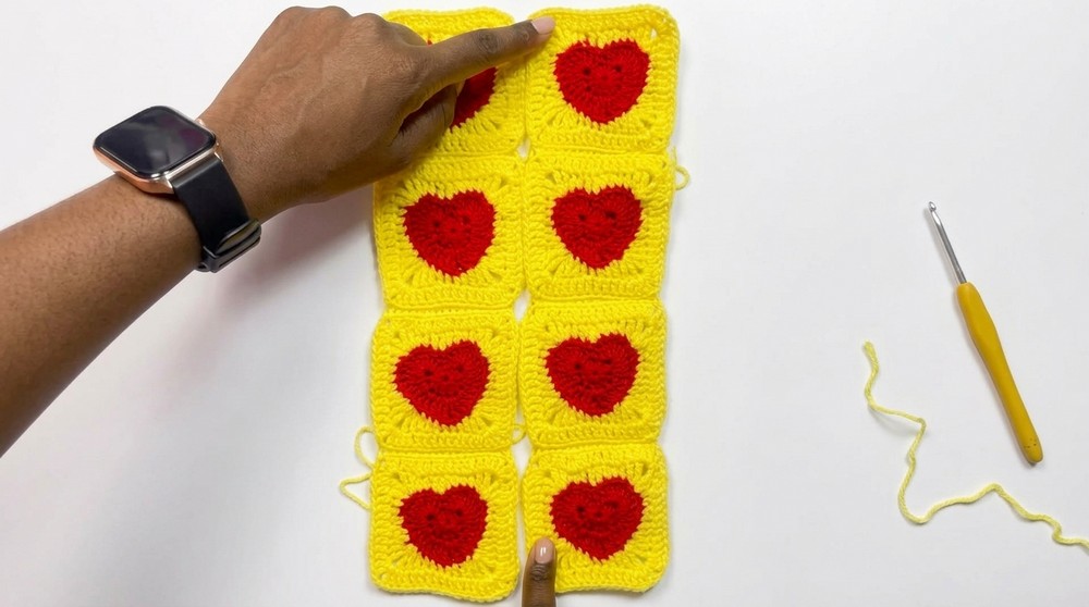 Crochet Granny Heart Polo Shirt Pattern