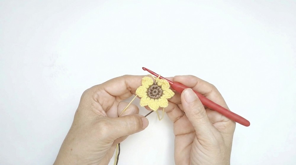 Crochet Pumpkin With Sunflower Pattern