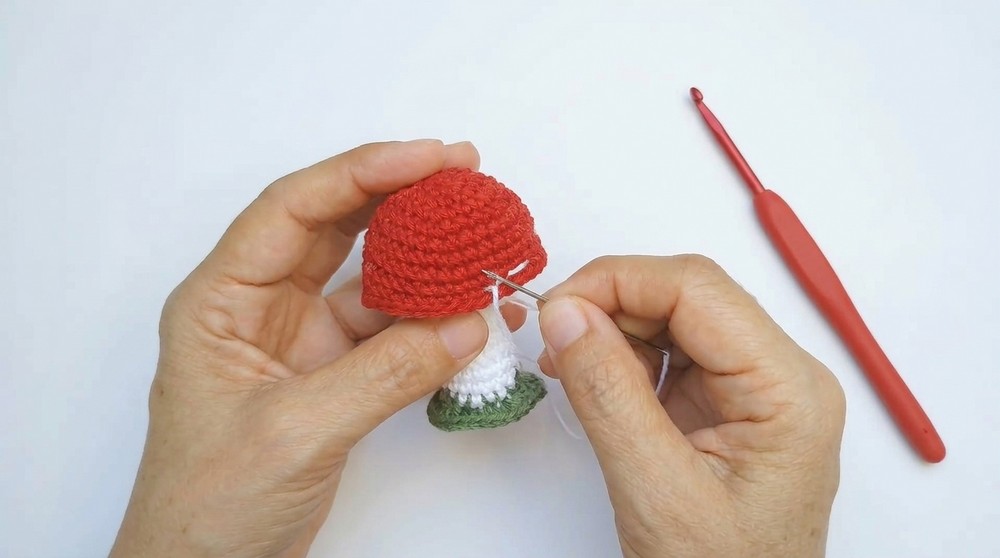 Crochet Mushroom Keychain Pattern
