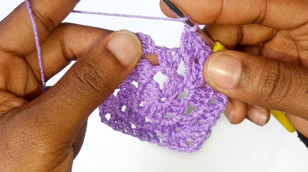 Crochet Granny Square Ruffle Hat Pattern