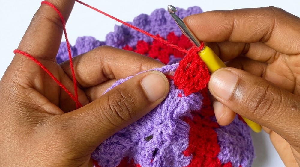 Crochet Granny Square Ruffle Hat Pattern