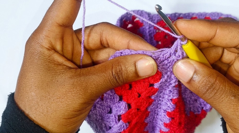 Crochet Granny Square Ruffle Hat Pattern