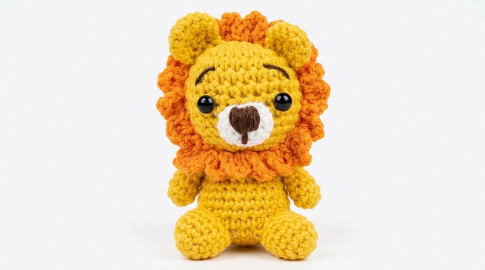 Crochet Teddy Bear Lion Keychain Pattern