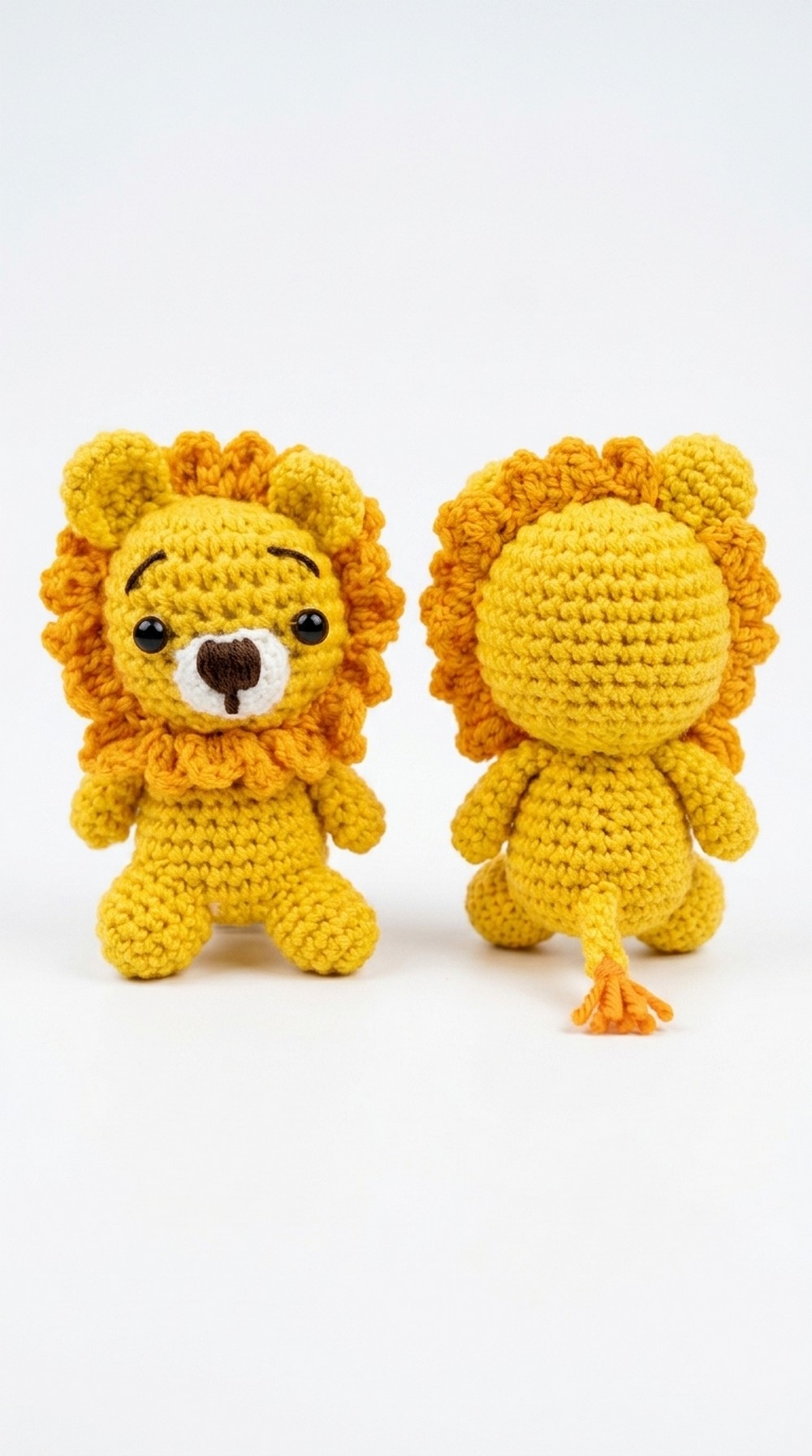 Crochet Teddy Bear Lion Keychain Pattern