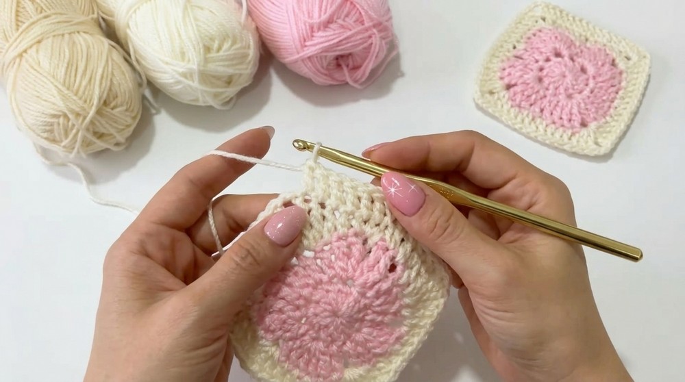 Crochet Granny Square Heart Pattern
